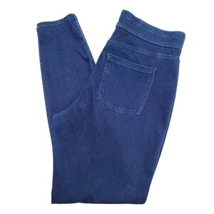 Women’s Dark Wash Pull On Jeggings Leggings Size Large Stretch Denim Skinny Pant